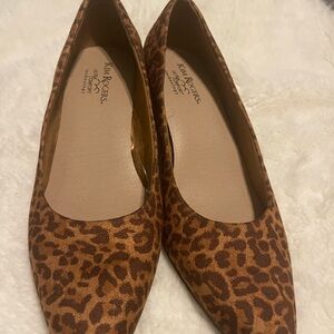 Kim Rogers Tan Leopard Print Flats